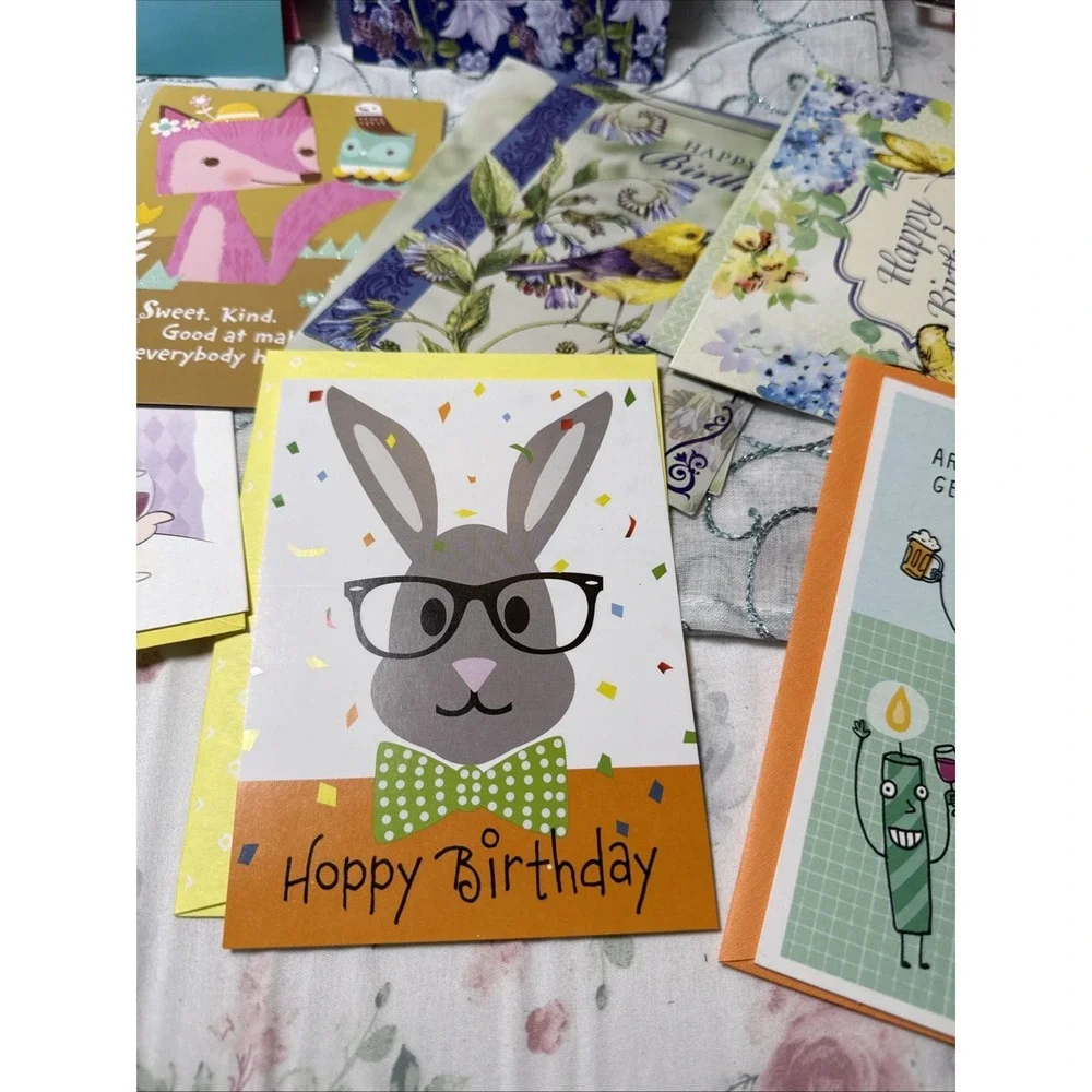 Birthday Cards, Lot‎ Of 12 With Envelopes